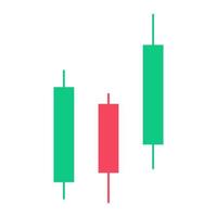 Candle trading chart for analyzing trading on the crypto currency and stock markets vector