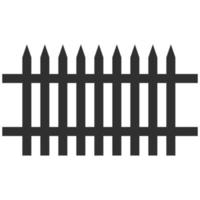 Simple fence made of wood picket fence of a plot of land stock illustration vector