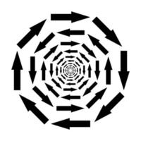 Icon mixing symbol, vector arrows in circle in opposite directions mixing symbol