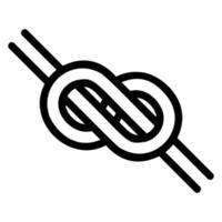 logo is a knotted knot in the form of an infinity, the shape is a simple black and white emblem to tie, tightly knotted knot icon vector