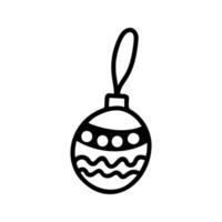 Hand drawn winter Christmas toy. Vector doodle illustration