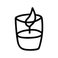 Hand drawn vector candle. Cozy doodle illustration