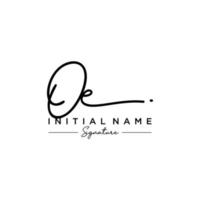 Letter OE Signature Logo Template Vector