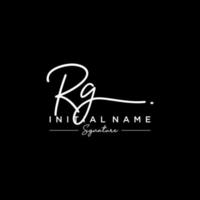 Letter RG Signature Logo Template Vector