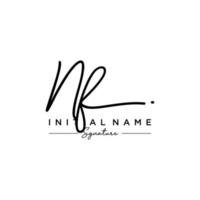 Letter NF Signature Logo Template Vector