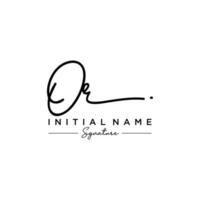 Letter OR Signature Logo Template Vector