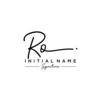 Letter RO Signature Logo Template Vector