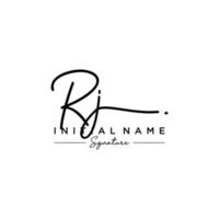 Letter RJ Signature Logo Template Vector