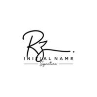 Letter RZ Signature Logo Template Vector