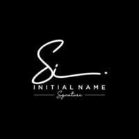 Letter SI Signature Logo Template Vector