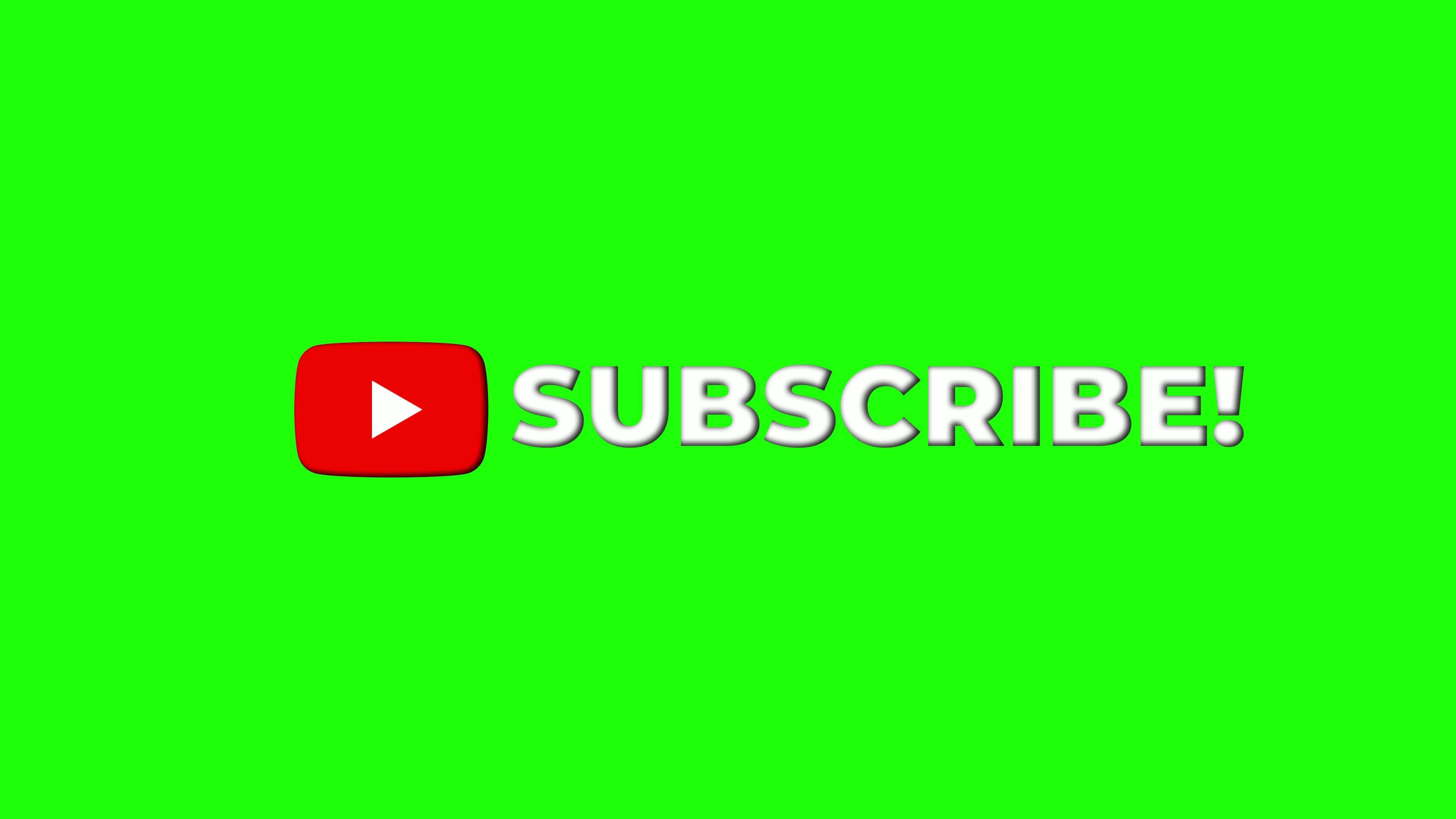 Subscribe YouTube Button Animation on Green Background. 20426967 ...