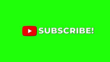 sottoscrivi Youtube pulsante animazione su verde sfondo. video