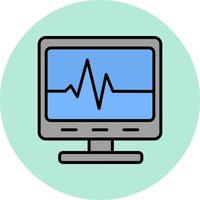 ecg leyendo vector icono