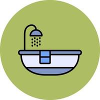 icono de vector de bañera