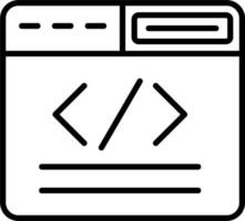 icono de vector de codificación web