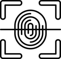 Fingerprint Scanner Vector Icon