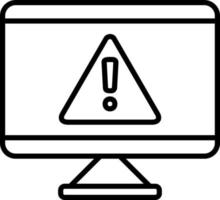 alerta computadora vector icono