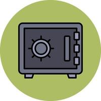 icono de vector de caja fuerte