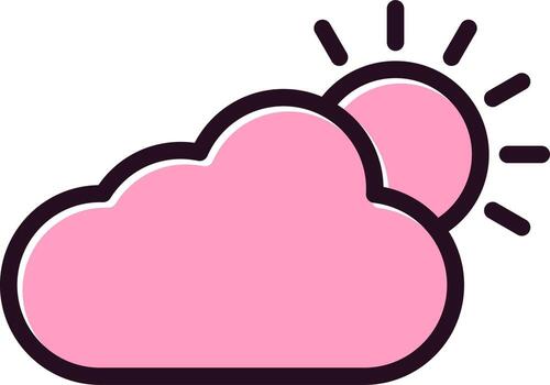 icono de vector nublado
