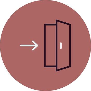 salida dirección vector icono