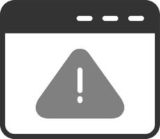 Warning Browser Vector Icon