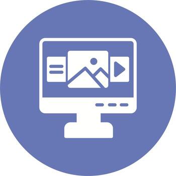 icono de vector de computadora