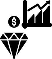 icono de vector de diamante