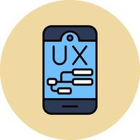 icono de vector de diseño de experiencia de usuario
