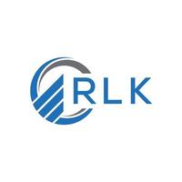 diseño de logotipo de tecnología abstracta rlk sobre fondo blanco. concepto de logotipo de letra de iniciales creativas rlk. vector