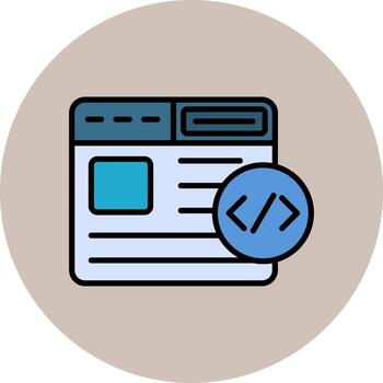 Web Coding Vector Icon