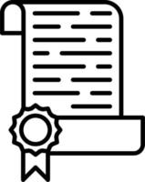 icono de vector de certificado