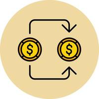 icono de vector de cambio de dinero