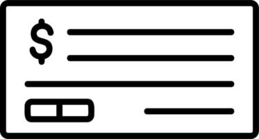 Cheque Vector Icon