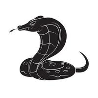 Cobra Snake Black Vector Illustration