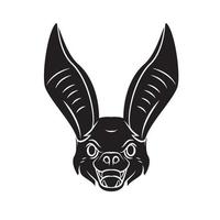 murciélago cabeza negro vector ilustración