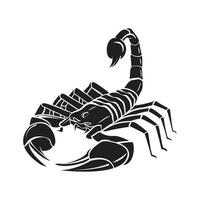 escorpión negro vector ilustración