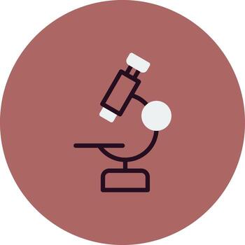 icono de vector de microscopio