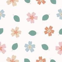 Cute hand drawn vintage floral pattern seamless  background vector illustration for fashion,fabric,wallpaper and print design
