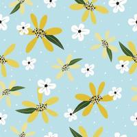 Seamless beautiful hand drawn flowers pattern background  for wallpaper,gift wrapping,packaging seamless vector background design