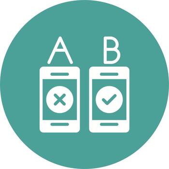 icono de vector de prueba ab