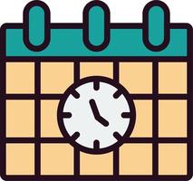 icono de vector de horario