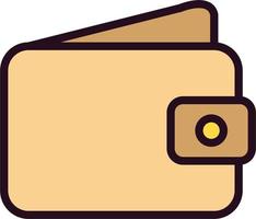 icono de vector de billetera
