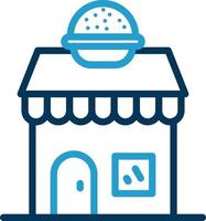 Burger Shop Vector Icon Design