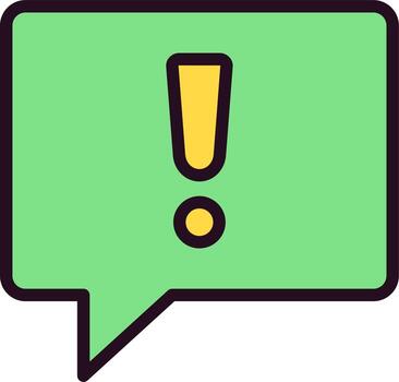 icono de vector de advertencia