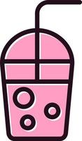 Milkshake With Straw Vector Icon