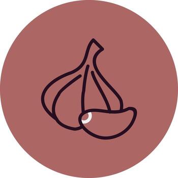 icono de vector de ajo