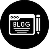 icono de vector de blog