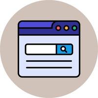 Web Search Engine Vector Icon