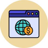 icono de vector de banca por internet