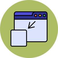 web minimizar vector icono